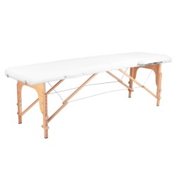 Stół składany do masażu drewniany Balance 2 segmentowy white