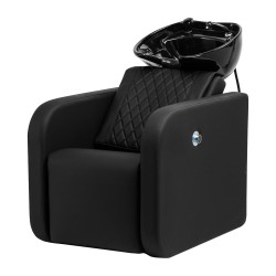 Czarna myjnia fryzjerska masaż podnóżek