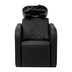 Gabbiano Myjnia fryzjerska Sylvia z elektrycznym podnóżkiem i masażem czarna