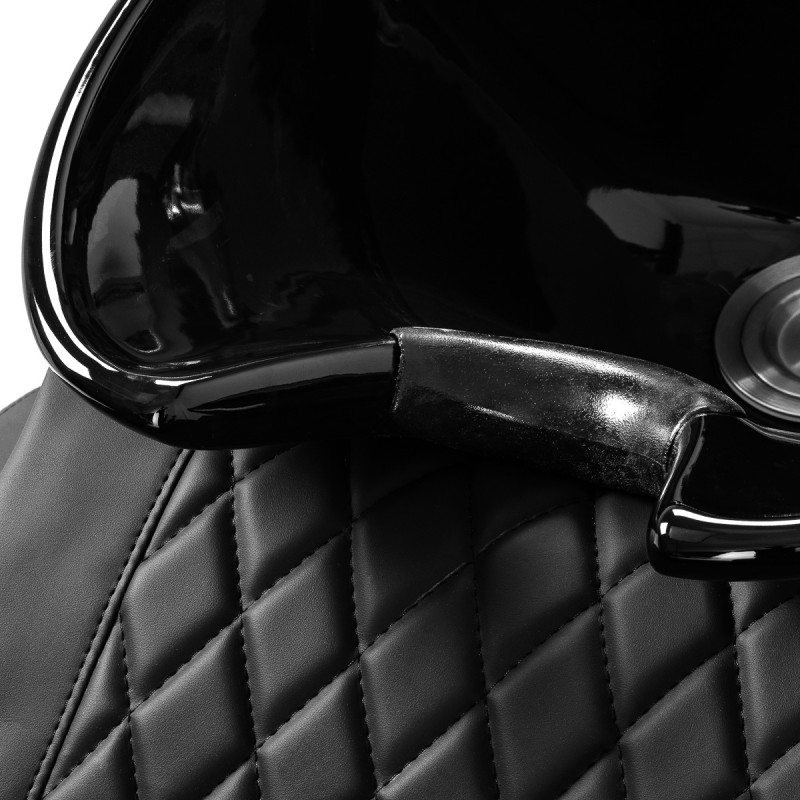 Gabbiano Myjnia fryzjerska Sylvia z elektrycznym podnóżkiem i masażem czarna