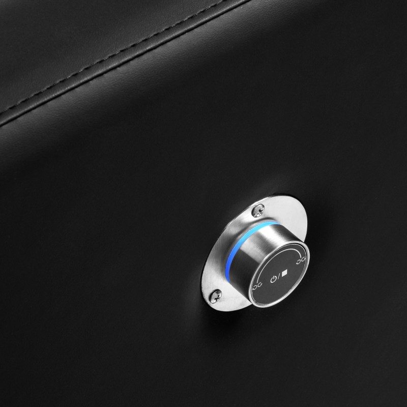 Czarna myjnia fryzjerska z masażem