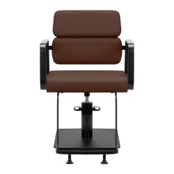Czarno-czekoladowy fotel fryzjerski Havana