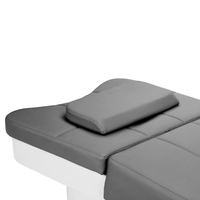 Gray reclining head-spa shampoo chair