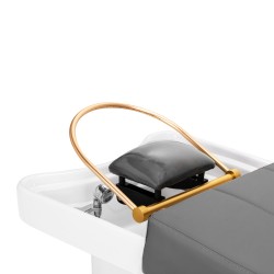 Gray reclining salon shampoo chair