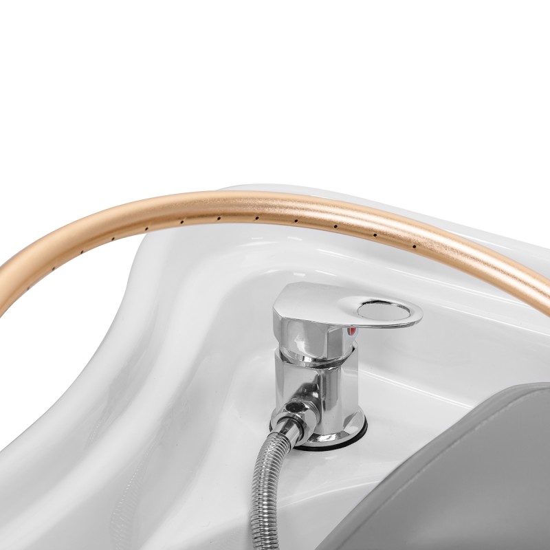 Gray head-spa shampoo chair