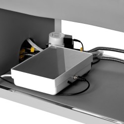 Gray reclining salon shampoo station