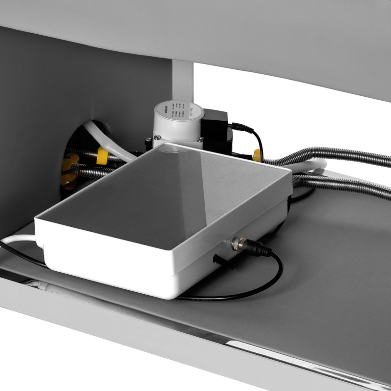 Gray reclining salon shampoo station