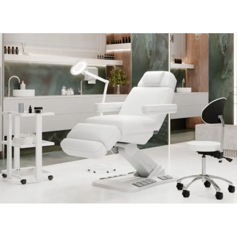 Fotel kosmetyczny NIKO F obrotowy z podgrzewaniem - Biały -Strona główna- 