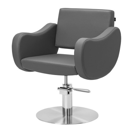Studio Line fotel fryzjerski Sewilla Szary podstawa INOX