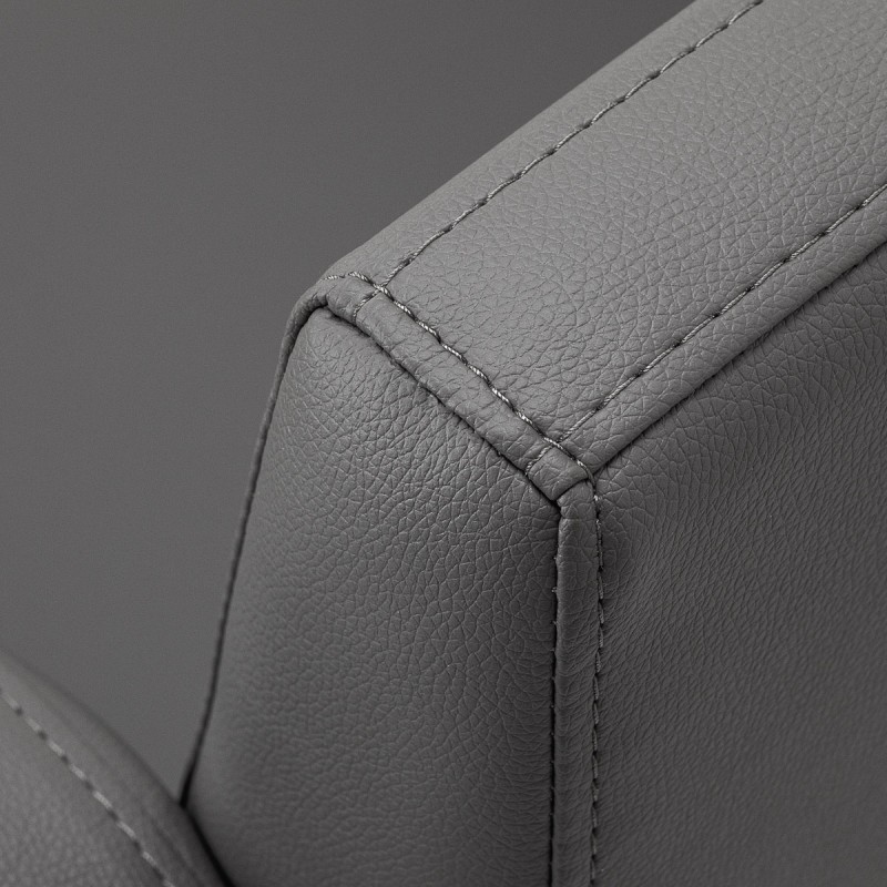 Gabbiano fotel fryzjerski Sewilla Szary podstawa INOX