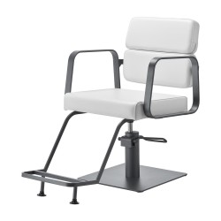 Gabbiano fotel fryzjerski Porto szaro Biały