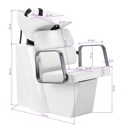 Gabbiano myjnia fryzjerska Porto szaro Biały