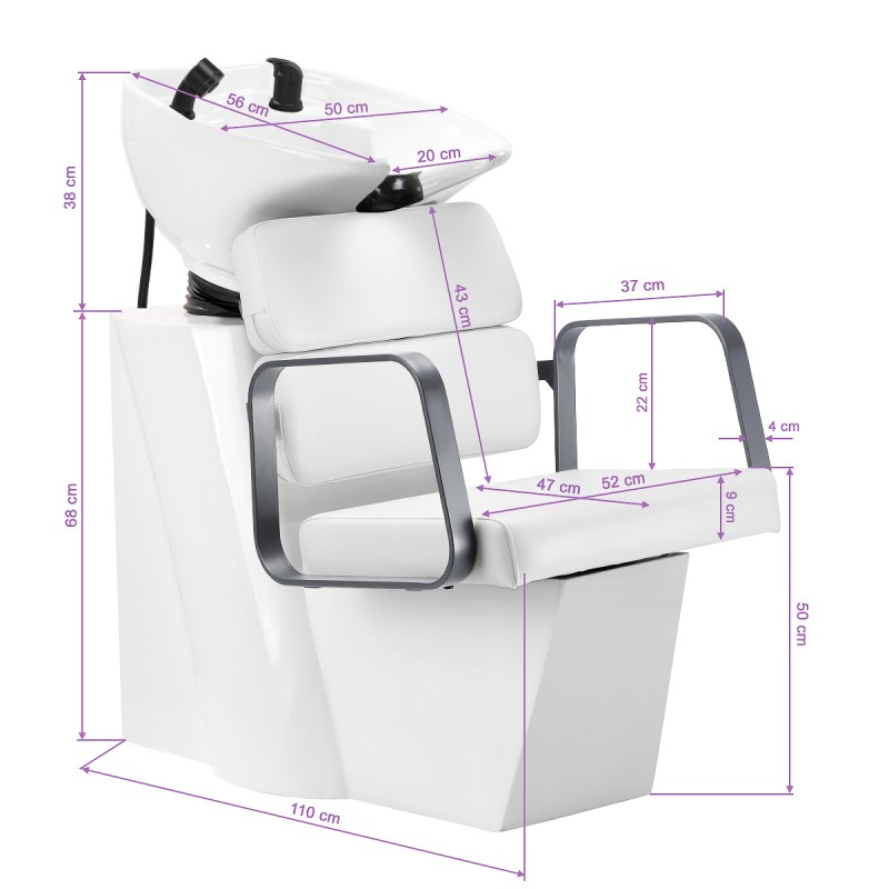 Gabbiano myjnia fryzjerska Porto szaro Biały