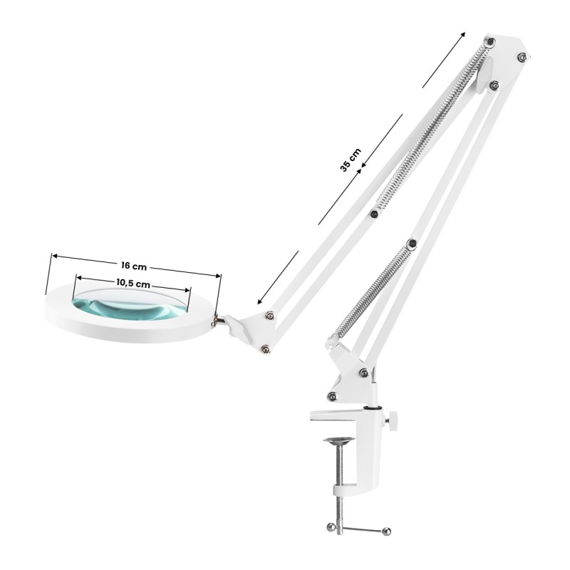 Lampa lupa led Glow 308 do blatu biała USB
