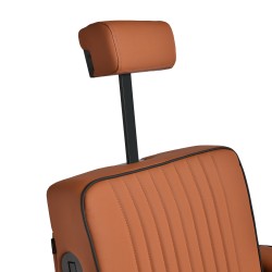 Brązowy fotel barberski Genua