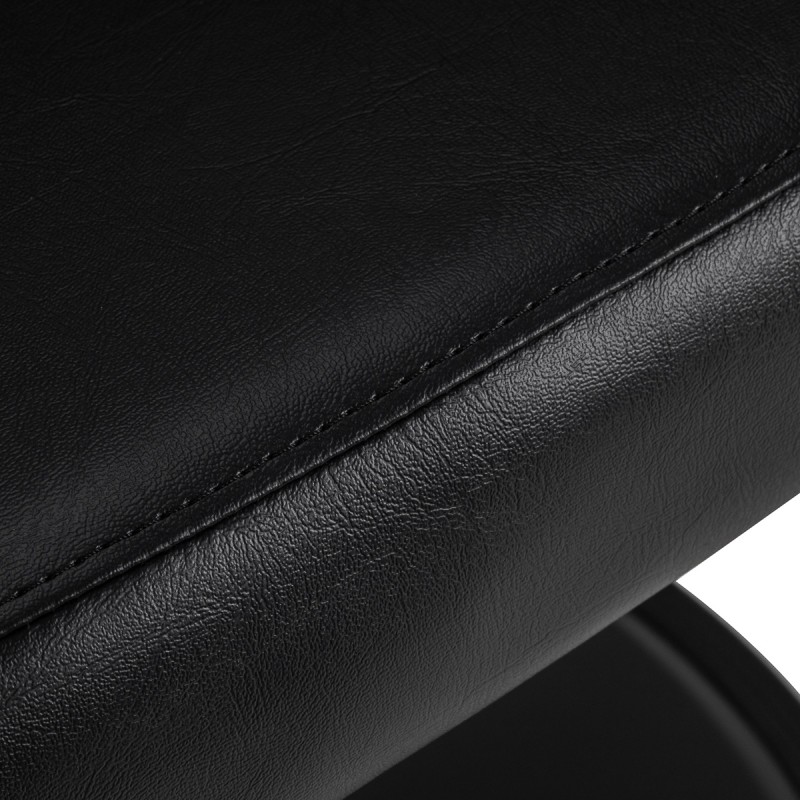 Gabbiano fotel fryzjerski Lucca Czarny czarna podstawa