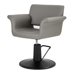 Gabbiano fotel fryzjerski Lucca Szary czarna podstawa