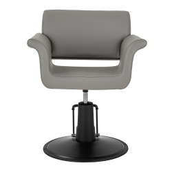 Gabbiano fotel fryzjerski Lucca Szary czarna podstawa