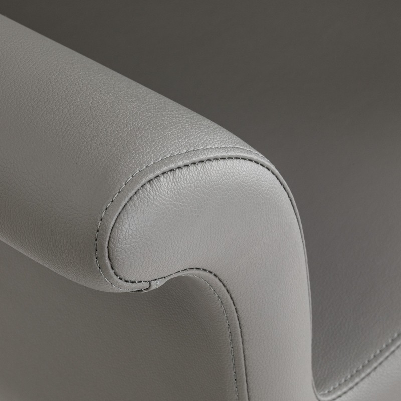 Gabbiano fotel fryzjerski Lucca Szary czarna podstawa