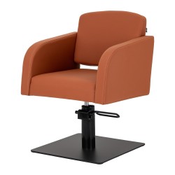 Gabbiano fotel fryzjerski Elda Brązowy czarna podstawa