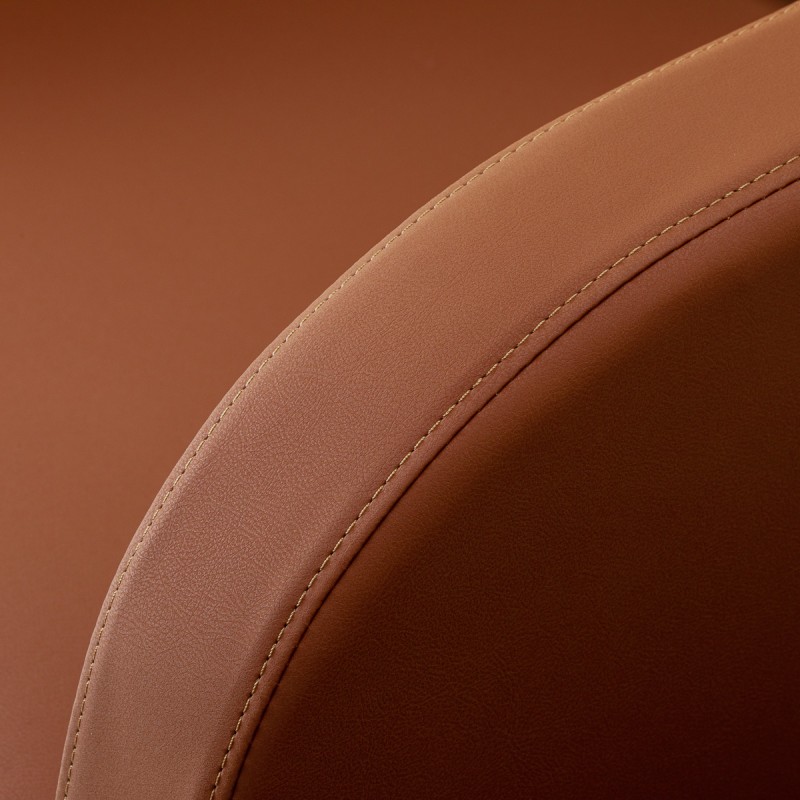 Gabbiano fotel fryzjerski Elda Brązowy czarna podstawa