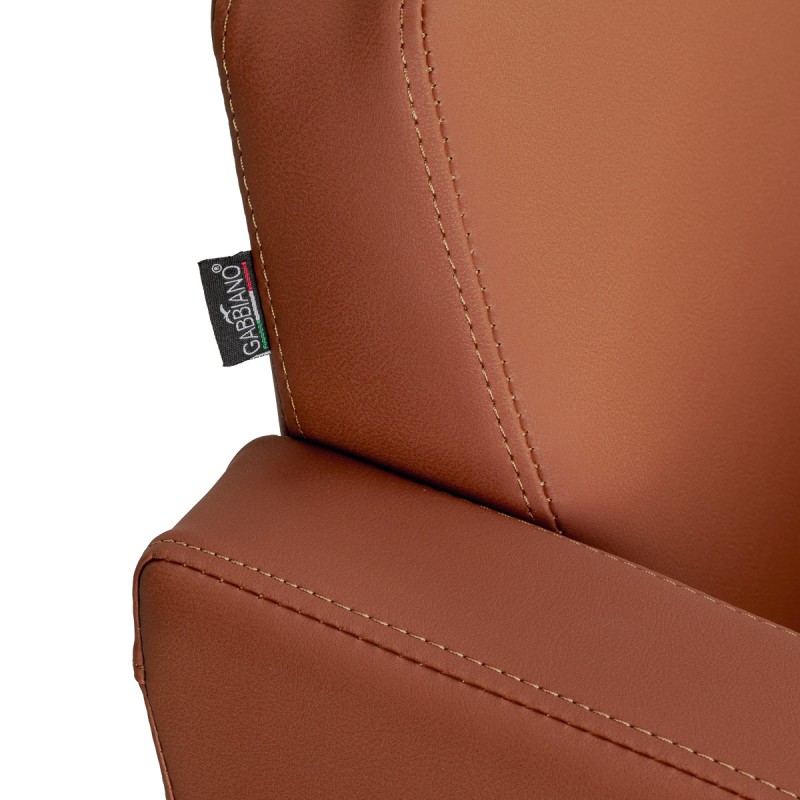 Gabbiano fotel fryzjerski Elda Brązowy czarna podstawa