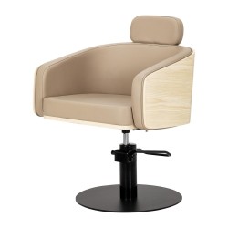 Gabbiano fotel fryzjerski Wratislavia beżowy czarna podstawa