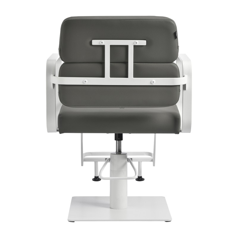 White gray salon hairdressing chair