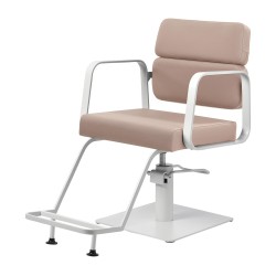 Gabbiano fotel fryzjerski Porto biało Beżowy