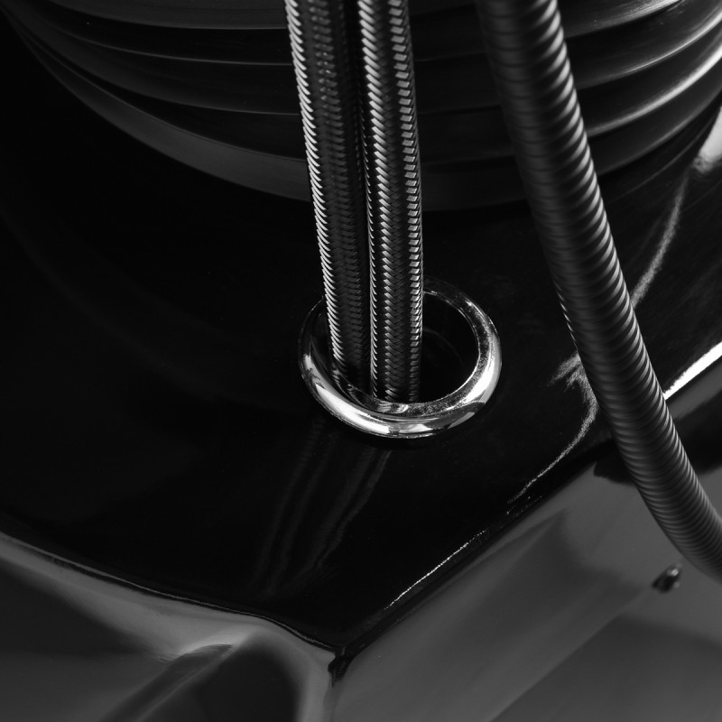 Black-chocolate leather shampoo station