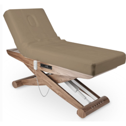 Łóżko zabiegowe LUNA X PLUS VibeSound z podgrzewaniem - Valencia Taupe -Łóżka kosmetyczne- 