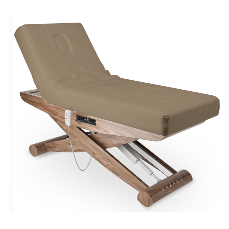 Łóżko zabiegowe LUNA X PLUS VibeSound z podgrzewaniem - Valencia Taupe -Łóżka kosmetyczne- 