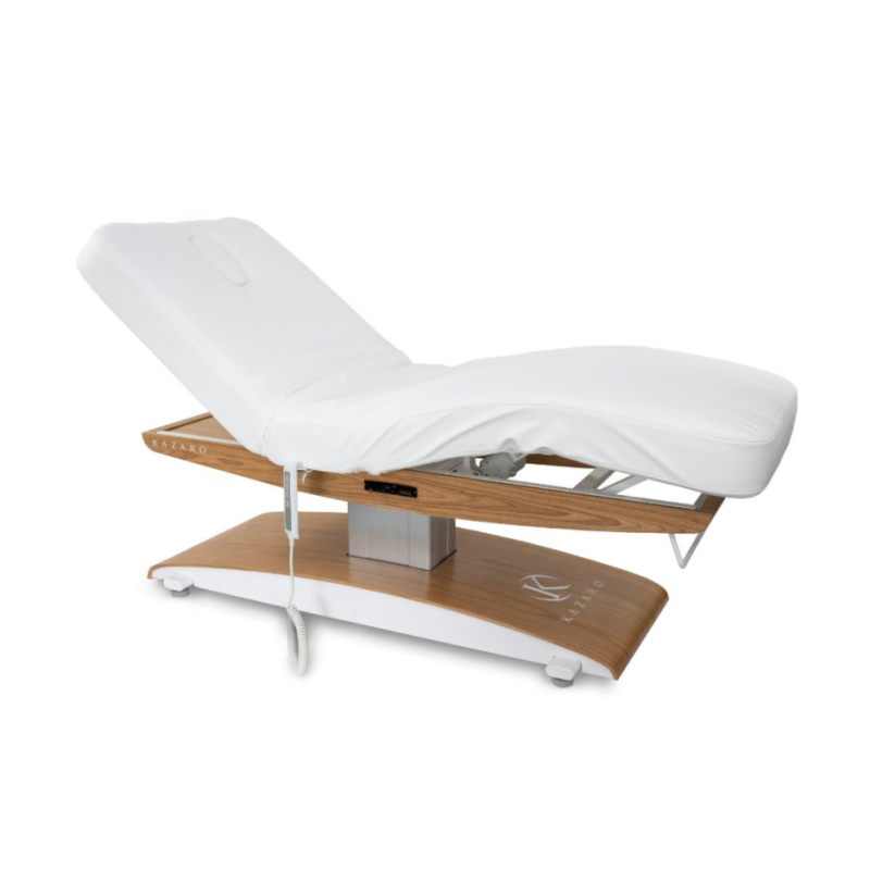 Łóżko kosmetyczne LUNA T PLUS z podgrzewaniem vibesound - Biały -Strona główna- 