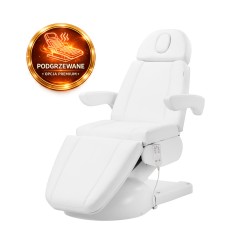 Biały elektryczny fotel do zabiegów kosmetycznych