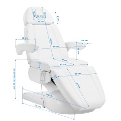 Biały elektryczny fotel do zabiegów kosmetycznych