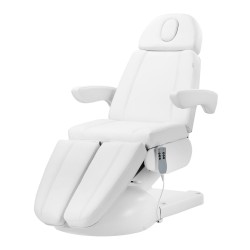 Biały elektryczny fotel kosmetologiczny do pedicure Zaffiro