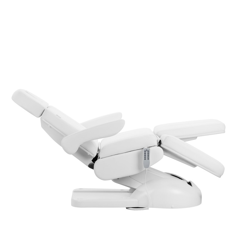 Biały elektryczny fotel do zabiegów kosmetycznych