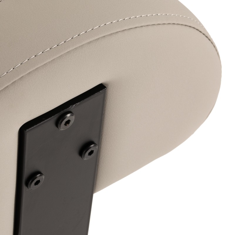 Szaro-beżowy taboret fryzjerski D026