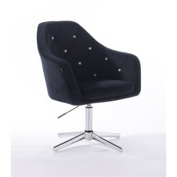 Fotel BLINK HR Cross Czarny Welur