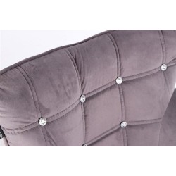 Graphite velvet chair gold wheels