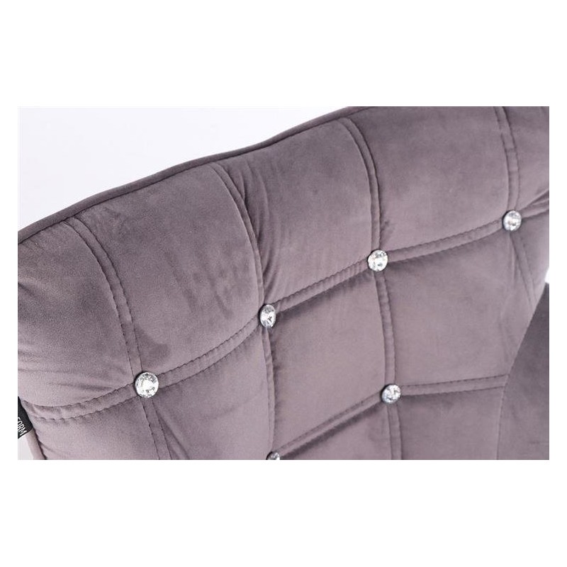 Graphite velvet chair gold wheels