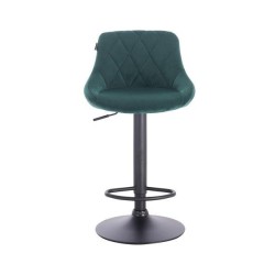 Fotel Hr1054W Butelkowa Zieleń Welur Czarna Podstawa