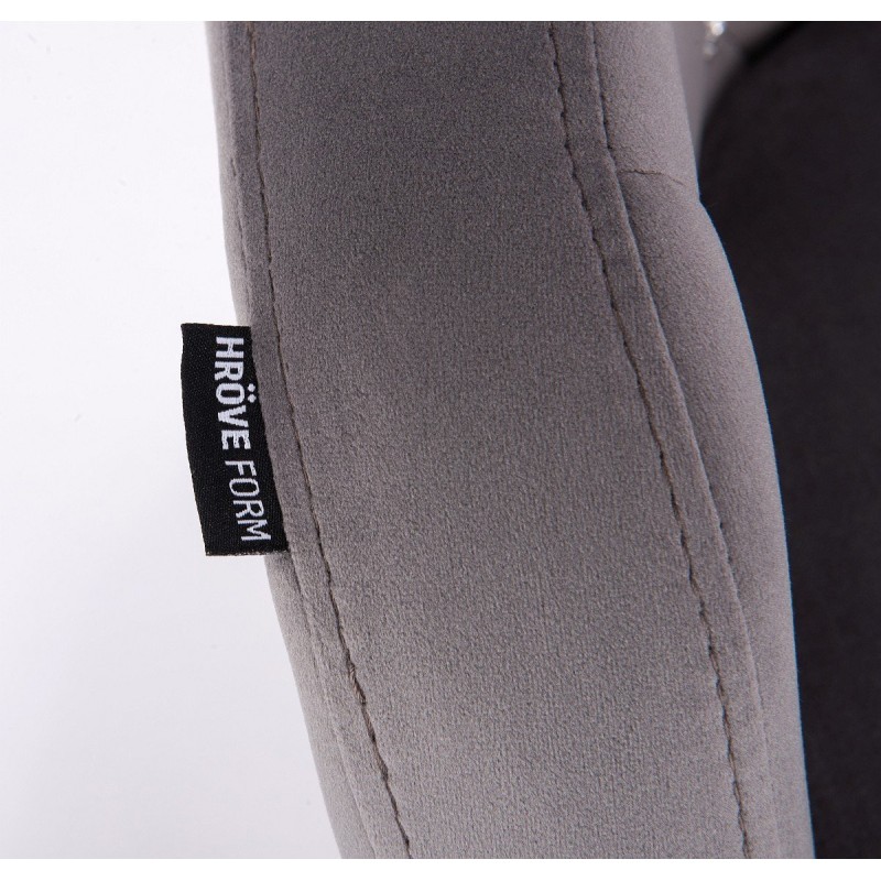 Fotel BLINK HR  Grafitowy Welur Złota Podstawa