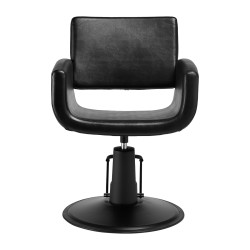 Black salon chair black base
