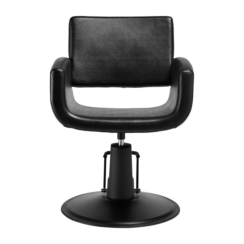 Black salon chair black base