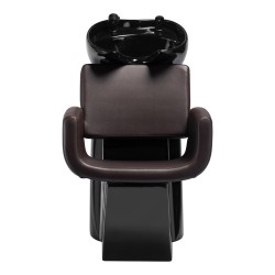 Brown salon shampoo basin chair