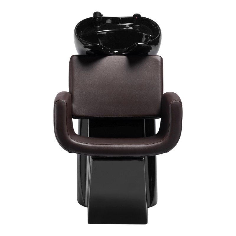 Brown salon shampoo basin chair