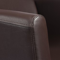 Brown salon shampoo station chair