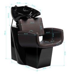 Gabbiano myjnia fryzjerska Mataro Brązowy