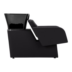 Black salon shampoo sink chair